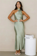 Kissed By Moonlight Satin Maxi Dress