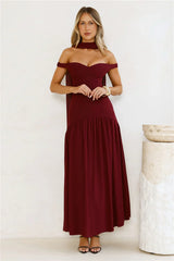 The Style Spotlight Off Shoulder Maxi Dress