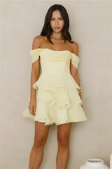Pretty In The Sun Off Shoulder Mini Dress