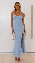 Kiyah Midi Dress - Blue