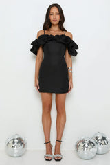 Love On Lock Off Shoulder Mini Dress White