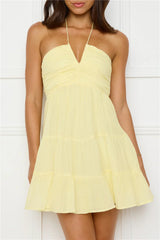 Styled For Sunsets Halter Mini Dress