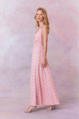 Love Heirloom Print Halter Maxi Dress