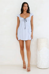 Oak Tree Mini Dress Blue